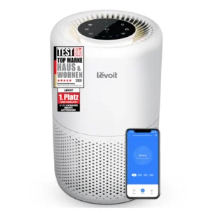 Levoit Core 200S White eestvaade silindrikujulisena