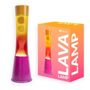 FISURA lava-lamp eesvaates roosa-oranž klaasiga